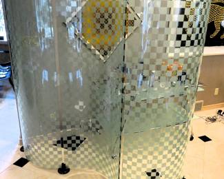 Cini Boeri for Fiam etched glass divider