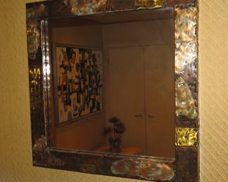 Paul Evans brutalist mirror