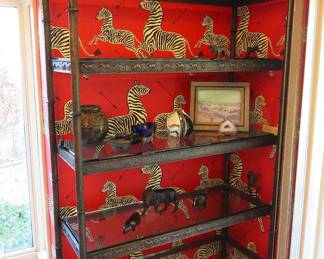 Tom Corbin custom bronze safari etagere