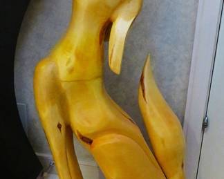 Pete Ortega carved coyote