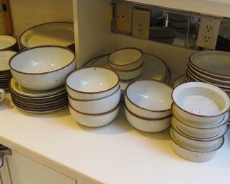 Dansk "Brown Mist" serving ware