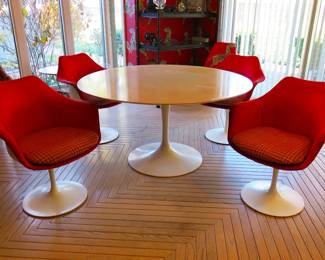 Eero Saarinen for Knoll Tulip chairs & table