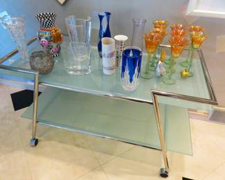 Brueton bar cart