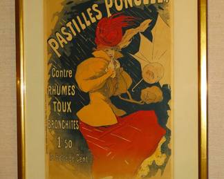 Jules Cheret 1896 "Pastilles Poncelet" original poster