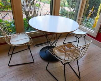 Rare Child's Noguchi Cyclone table & Bertoia chairs