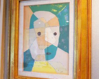 Paul Klee "Blue Head" lithograph