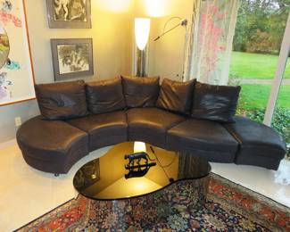 Rolf Benz modular leather sofa