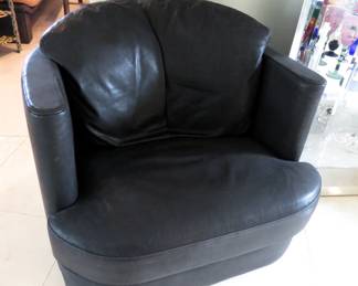 Rolf Benz leather tub chairs