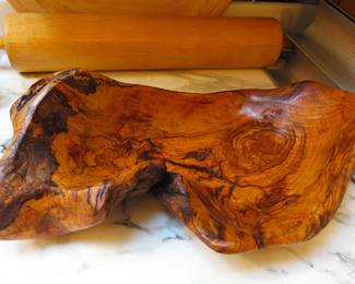 Gorgeous carved olive wood tray