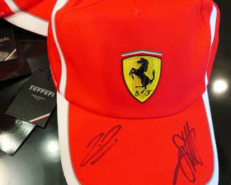 Kim Raikkonen & Sebastian Vettel signed cap