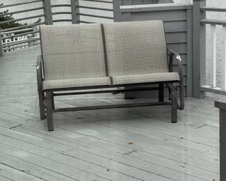 glider, also a matching patio set table with 4 swivel chairs