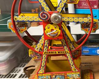 Vintage J Chen Hercules Ferris Wheel wind up toy Japan 1950s with original box