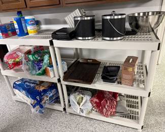 shelving; misc. kitchen