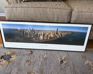 Framed Chicago panoramas by James Blakeway; Series 1-4