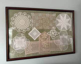 framed doilies