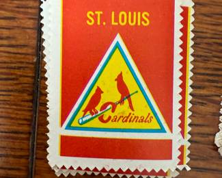 Vintage baseball team stamps