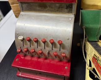 Vintage Kamkap toy cash register 1950s