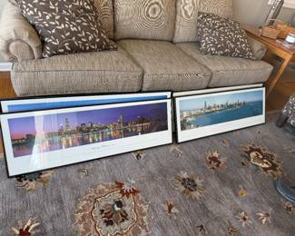 Framed Chicago panoramas by James Blakeway; Series 1-4