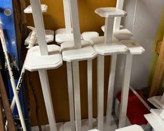 wooden pedestals