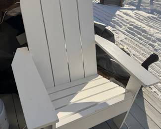 wooden Adirondack chairs, 2