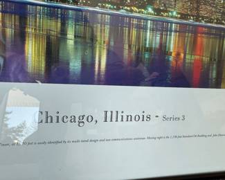 Framed Chicago panoramas by James Blakeway; Series 1-4