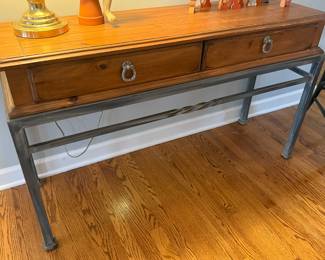 Wood & metal console table