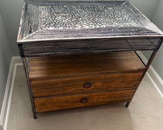 unique side table with 2 drawers