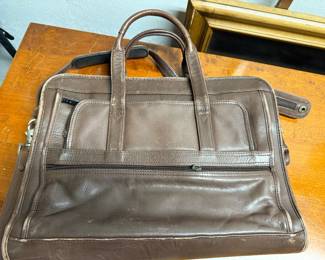 vintage leather briefcase
