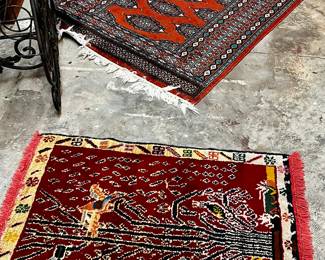 Assorted 100% Wool Hand Knotted Throw Rugs