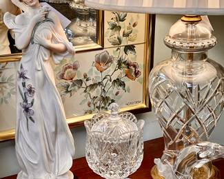 Armani "Spring Iris", Vintage Candy Jar, Tozai Home Vases