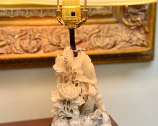 Hand carved Soapstone Desk Lamp