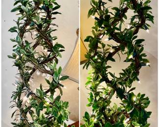 Pair of Lit Topiaries