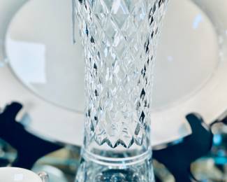 Crystal Diamond Cut Corset Vase