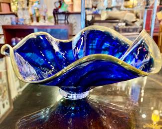 Original Signed Glass Art Bowl