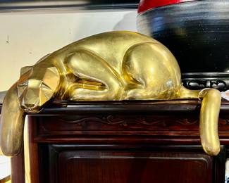 Mid Century Brass Jaguar