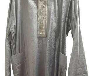 Custom Made Light BlueGrey Embroidered 