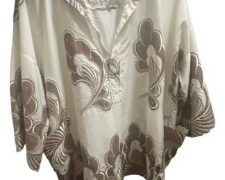 Custom Made Off WhiteTan Dashiki Kaftan 