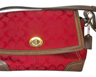 Coach Medium Soho Flap Bag Cherry Red 