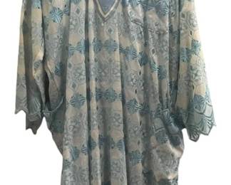 Custom Made Light Blue Embroidered Agbada 