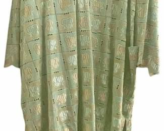 Custom Made Lt. GreenGold Agbada 