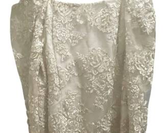 Custom Made Formal White Lace Blouse 
