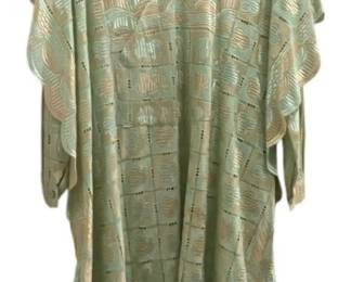 Custom Made Light Green and Gold Agbada 