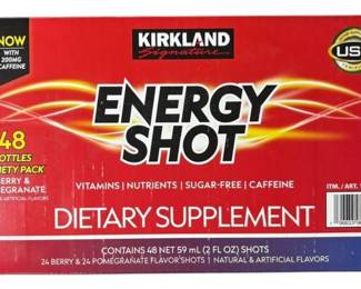 Case of Kirkland Energy Shots 