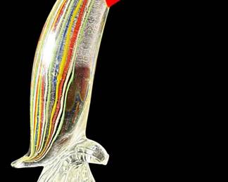 Art Glass Tropical Bird 