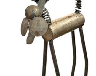 Metal Dog Sculpture 