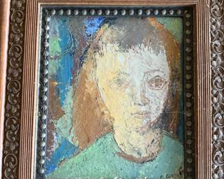 Oil painting by Beverly Curtice Hitchcock, Midcentury California artist