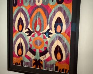 Guatemalan embroidery framed