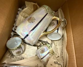 Lusterware coffee set