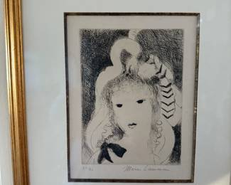 Marie Laurencin antique print, Head of a Woman