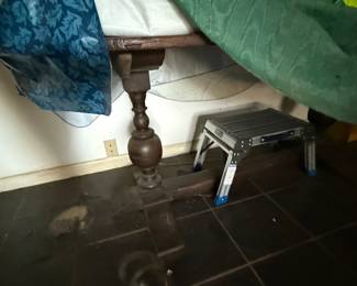 Antique turned leg table